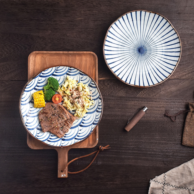 菜盘日本进口波佐见烧牛排ins风