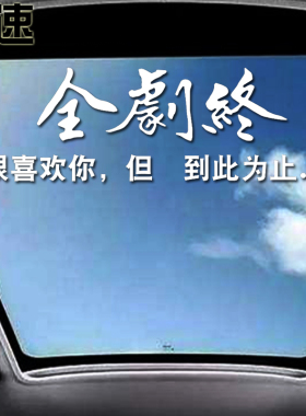 魂速 全剧终车贴 网红同款汽车个性创意文字定制天窗车门后档贴纸