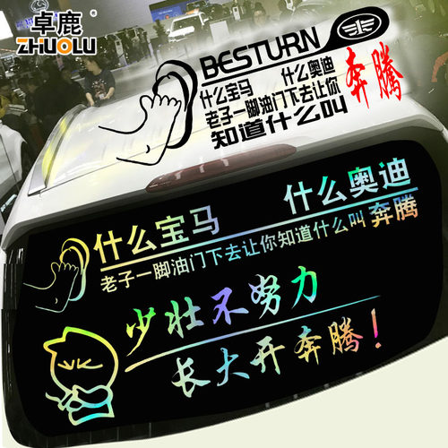 适用于奔腾NAT汽车个性车贴