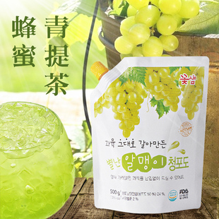 酸酸甜甜口感好 进口花泉蜂蜜青提茶酸甜果茶网红浓缩茶 韩国原装