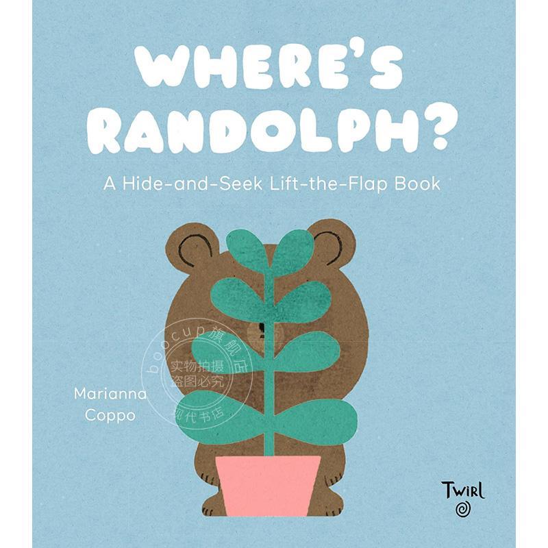 兰道夫在哪儿 Where's Randolph? 英文原版 儿童纸板翻翻书 0-3岁