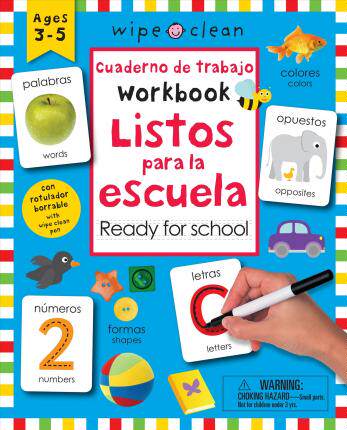 现货 Wipe Clean: Bilingual Workbook Ready for School ( Wipe Clean Activity Books )