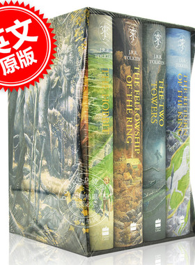 现货 指环王霍比特人魔戒4册 英文原版 The Hobbit and the Lord of the Rings 中土世界 托尔金奇幻小说 精装