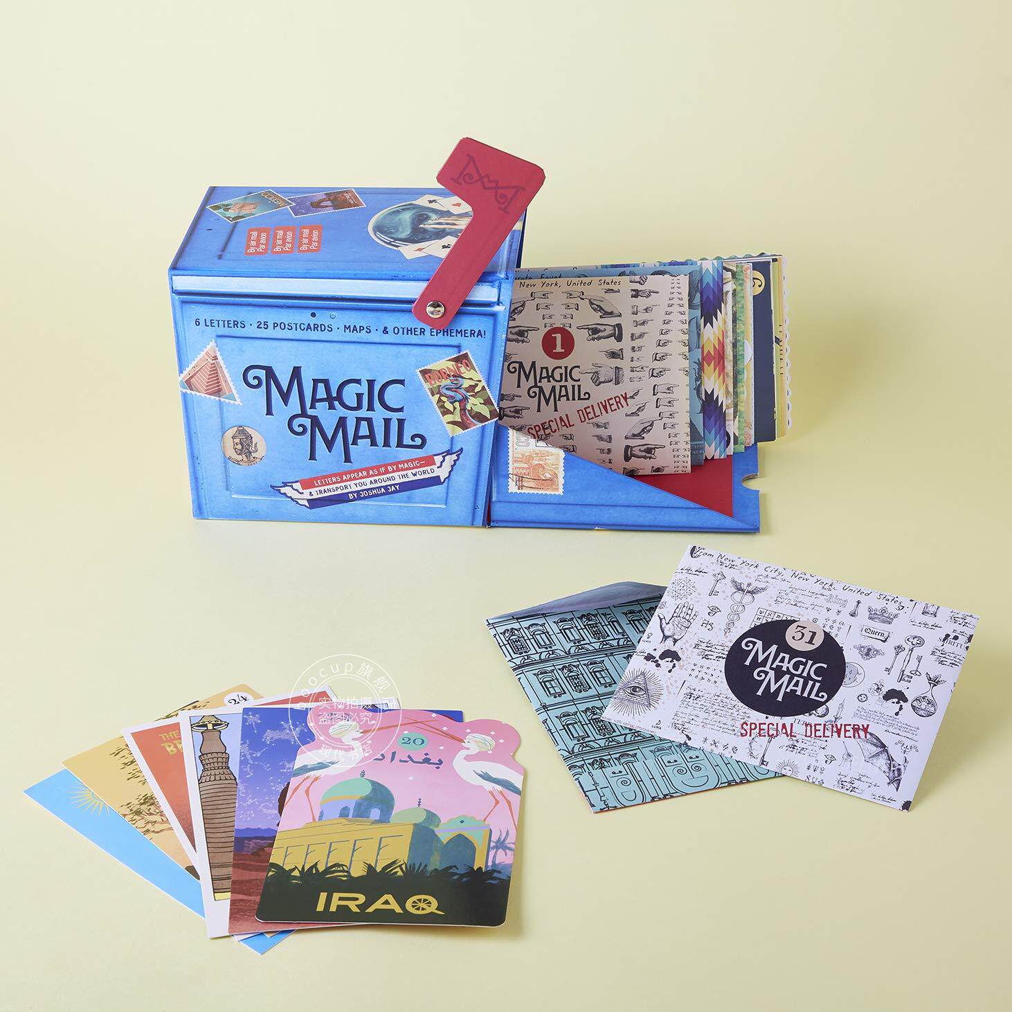 现货 魔术邮件 魔术明信片邮箱 英文原版 Magic Mail 儿童魔术主题互动礼盒 美国年度魔术大师Joshua Jay 亲子趣味互动魔术书