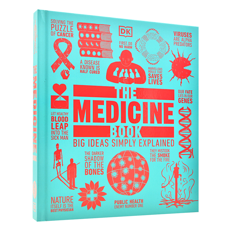 现货 DK医学百科图解 英文原版 The Medicine Book DK人类的思想百科丛书 Big Ideas Simply Explained 全彩精装 DK百科