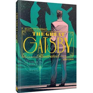 The 盖茨比 Fitzgerald 了不起 Great Illustrated 菲兹杰拉德 图像小说 Novel Scott Gatsby 英文原版