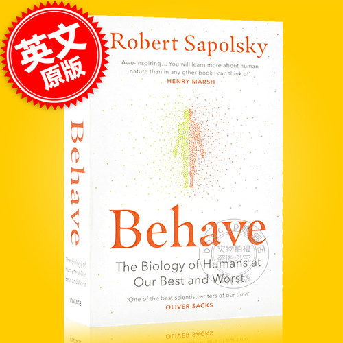 现货 行为暴力竞争利他 人类行为背后的生物学 Behave 英文原版 The Biology of Humans罗伯特·萨波斯基 Robert M Sapolsky
