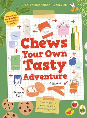 现货 咀嚼自己的美味冒险 儿童精品故事插画绘本  英文原版 Chews Your Own Tasty Adventure