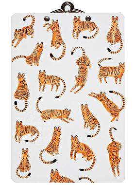 小老虎迷你剪贴板便签本 文创周边 英文原版 Tiny Tigers Mini Clipboard  6 x 9