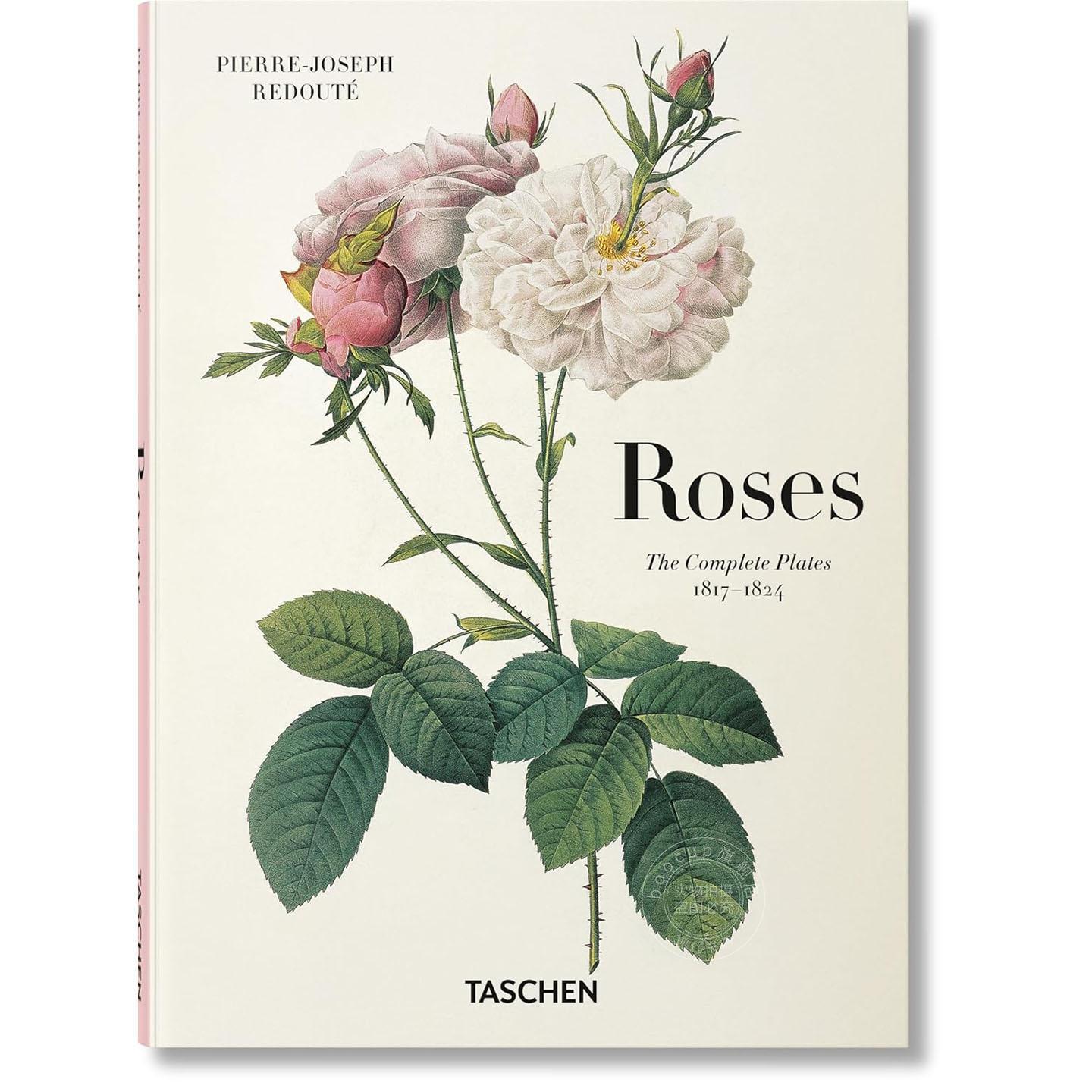 雷杜德:玫瑰 手绘花卉 植物绘画图鉴 TASCHEN出版 多语言 进口原版 Redoute. Roses Icon Multilingual Edition 精装