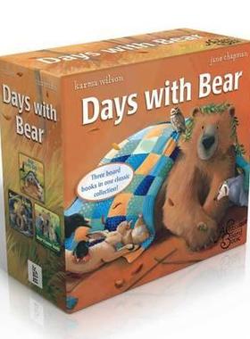 现货 吴敏兰推荐 Days with Bear Bear Feels Scared/Bear Feels Sick 3本盒装 小熊生病/害怕/牙仙子 英文绘本纸板书