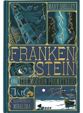 弗兰肯斯坦互动书 MinaLima工作室特别版 玛丽雪莱 Mary Shelley 英文原版 Frankenstein 精装立体互动书 经典故事书