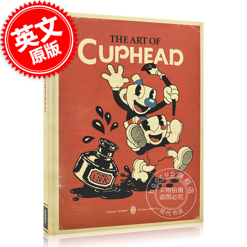 预售 茶杯头美术设定集 TGA获奖独立游戏 精装 英文原版 The Art of Cuphead Limited Edition 30年代复古画风 概念设定插画