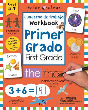 现货 Wipe Clean: Bilingual Workbook For First Grade ( Wipe Clean Activity Books )
