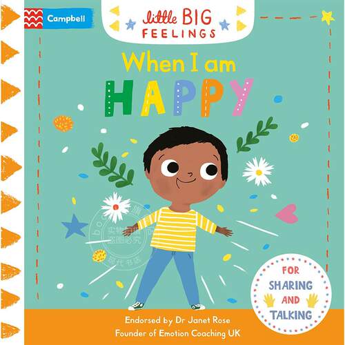 当我快乐的时候 儿童绘本纸板书 Campbell Little Big Feelings系列 英文原版 When I am Happy 2-5岁