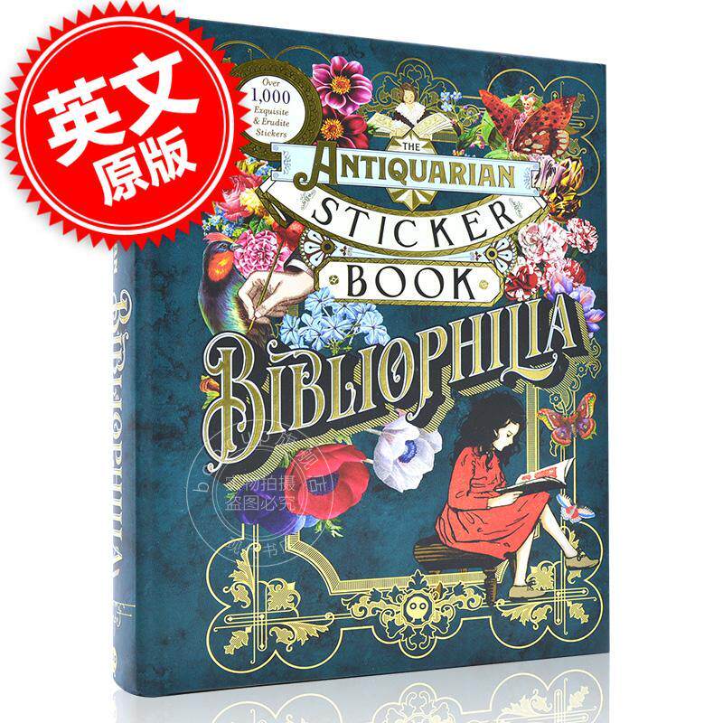 现货 古董贴纸书 手工剪贴簿 礼物书  英文原版 The Antiquarian Sticker Book