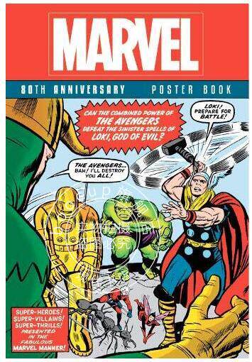 现货 漫威 80周年 海报集 英文原版 Marvel 80th Anniversary Poster Book 复仇者联盟 钢铁侠 美国队长 灭霸 秘密战争