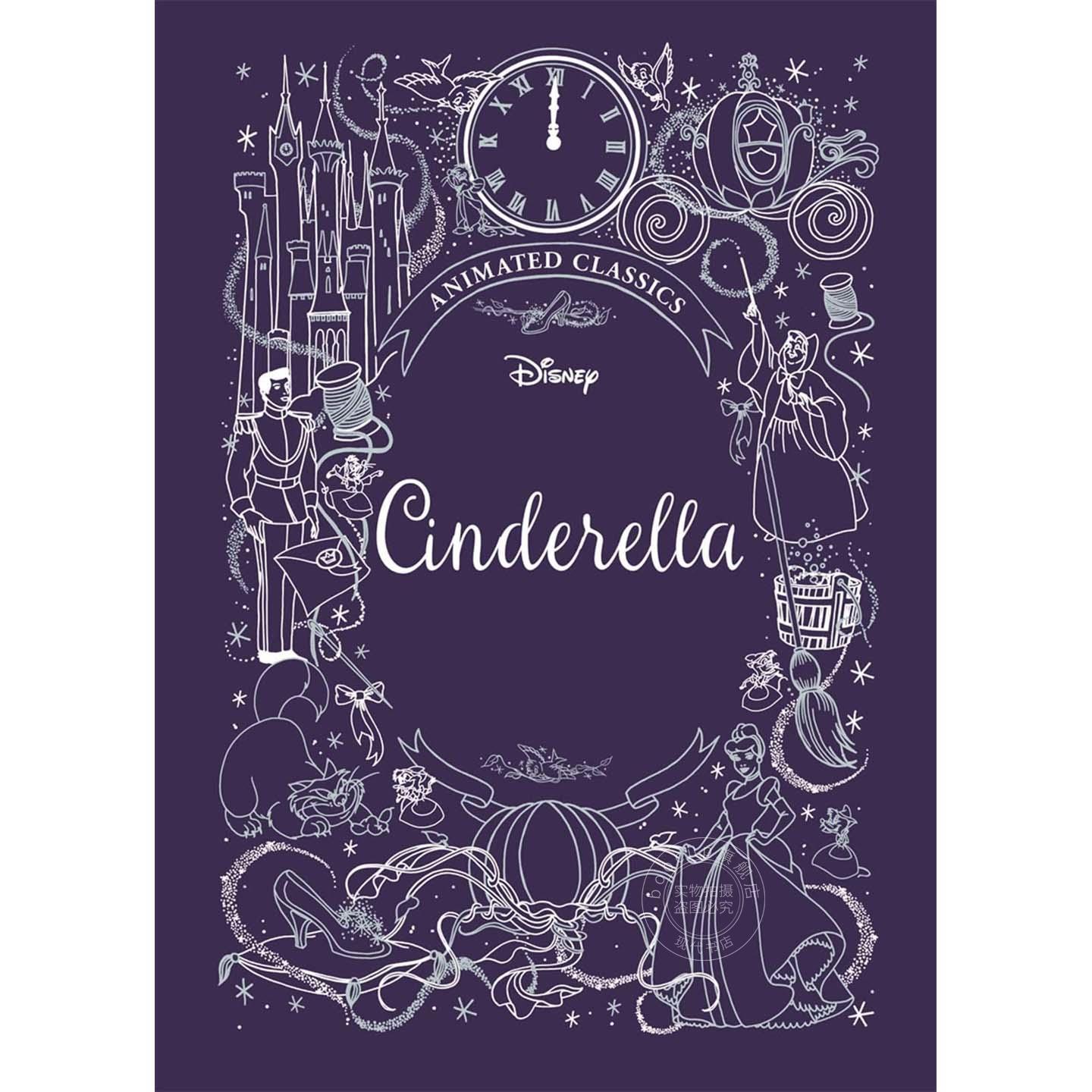 灰姑娘 布面精装 迪士尼动画经典 儿童读物 电影周边书 Disney Animated Classics系列 英文原版 Cinderella 7-9岁