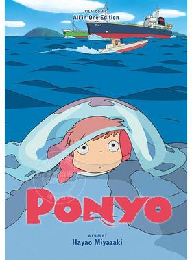 现货 吉卜力工作室：悬崖上的波妞漫画绘本全集 宫崎骏 英文原版 Ponyo Film Comic All-in-One Edition 8-11岁