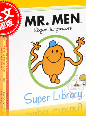 现货 奇先生超*图书馆6本套装 英文原版 Mr Men Board Book Collection 奇先生妙小姐系列 幼儿启蒙 适合0-4岁宝宝 全彩纸板绘