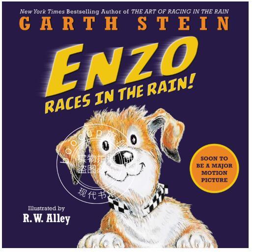现货 恩佐在雨中奔跑 儿童绘本 英文原版 Enzo Races in the Rain 我在雨中等你作者加思·斯坦  Garth Stein 治愈系 温情羁绊
