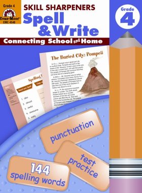 现货 精益求精英语练习册：拼写，4年级 英文原版 SKILL SHARPENERS Spell & Write, Grad