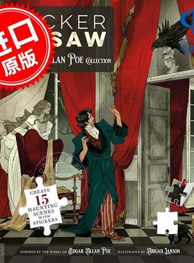 贴纸拼图：埃德加?爱伦?坡系列 文创周边 英文原版 Sticker Jigsaw: The Edgar Allan Poe Collection