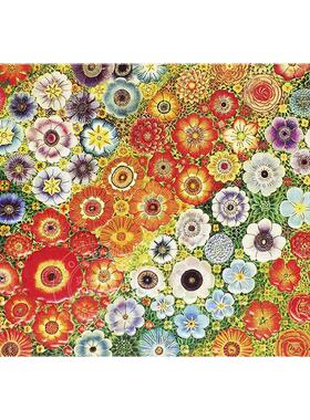 千花玻璃 明信片信封贺卡 文创周边 Peter Pauper Press 英文原版  Millefiori Note Cards