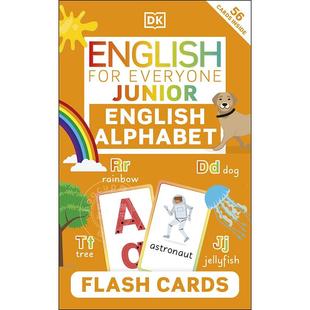现货 DK出品 人人学英语 字母闪卡卡片 英语启蒙  英文原版 English for Everyone Junior English Alphabet Flash Cards