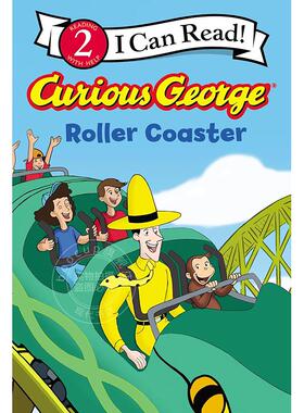 好奇的乔治过山车 儿童读物 I Can Read系列 英文原版 Curious George Roller Coaster 4-8岁