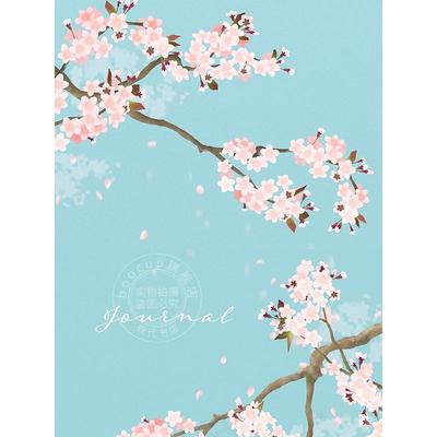 春季樱花笔记本 文创周边 英文原版 Spring Cherry Blossoms Journal