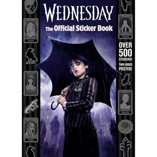 现货 星期三官方贴纸书 儿童互动游戏书 英文原版 Wednesday The Official Sticker Book 7+岁