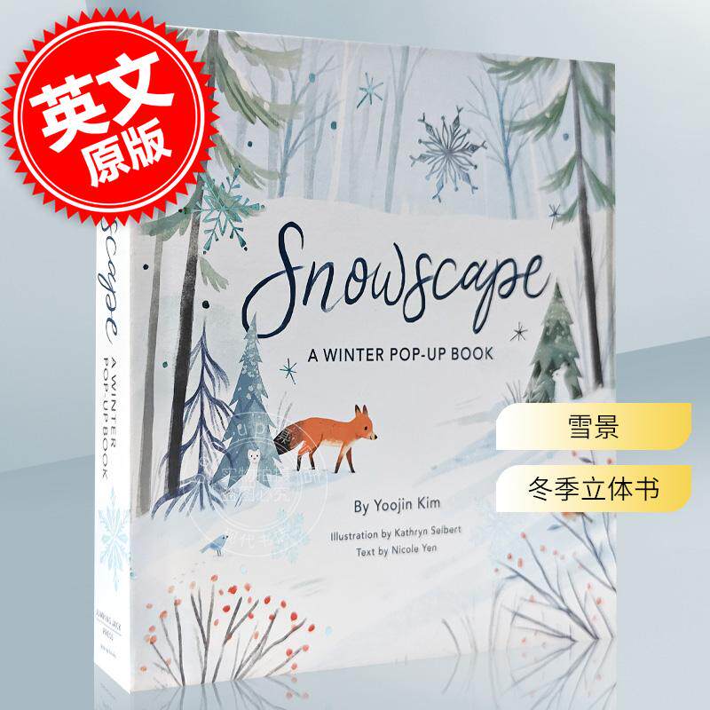 现货 雪景 冬季立体书 四季立体书系列 英文原版 Snowscape: A Winter Pop-Up Book 4-7岁