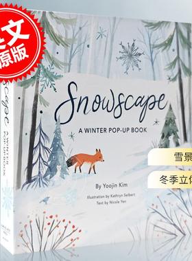 现货 雪景 冬季立体书 四季立体书系列 英文原版 Snowscape: A Winter Pop-Up Book 4-7岁