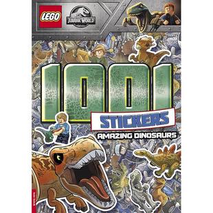 乐高侏罗纪世界贴纸书：神奇的恐龙 儿童互动绘本书 英文原版 Lego Jurassic World:1001 Stickers:Amazing Dinosaurs 5+岁