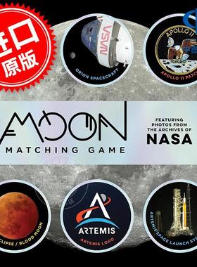 月球配对游戏：美国国家航空航天局档案照片精选 互动游戏书 英文原版 Moon Matching Game: Featuring Photos from the Archives