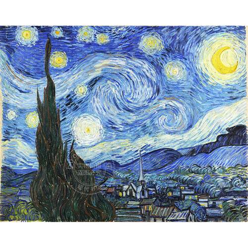 星月夜 梵高 1000片拼图 文创周边 Peter Pauper Press 英文原版 Starry Night Jigsaw Puzzle