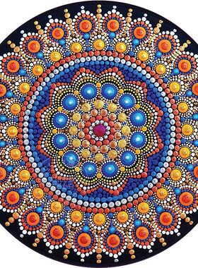 神奇的曼荼罗拼图1000片圆形拼图 文创周边 Peter Pauper Press 英文原版  Magical Mandala 1000 Piece Round Jigsaw Puzzle