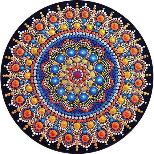 神奇的曼荼罗拼图1000片圆形拼图 文创周边 Peter Pauper Press 英文原版  Magical Mandala 1000 Piece Round Jigsaw Puzzle