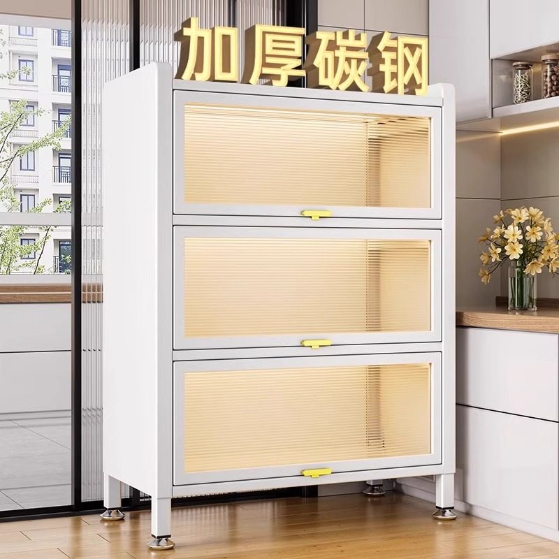 厨房多功能置物架多层落地收纳柜子微波炉家用碗筷整体橱柜防尘收,厨房/烹饪用具,厨房置物架/置物柜/角架,淘宝优惠券,粉丝福利购,淘宝优惠卷