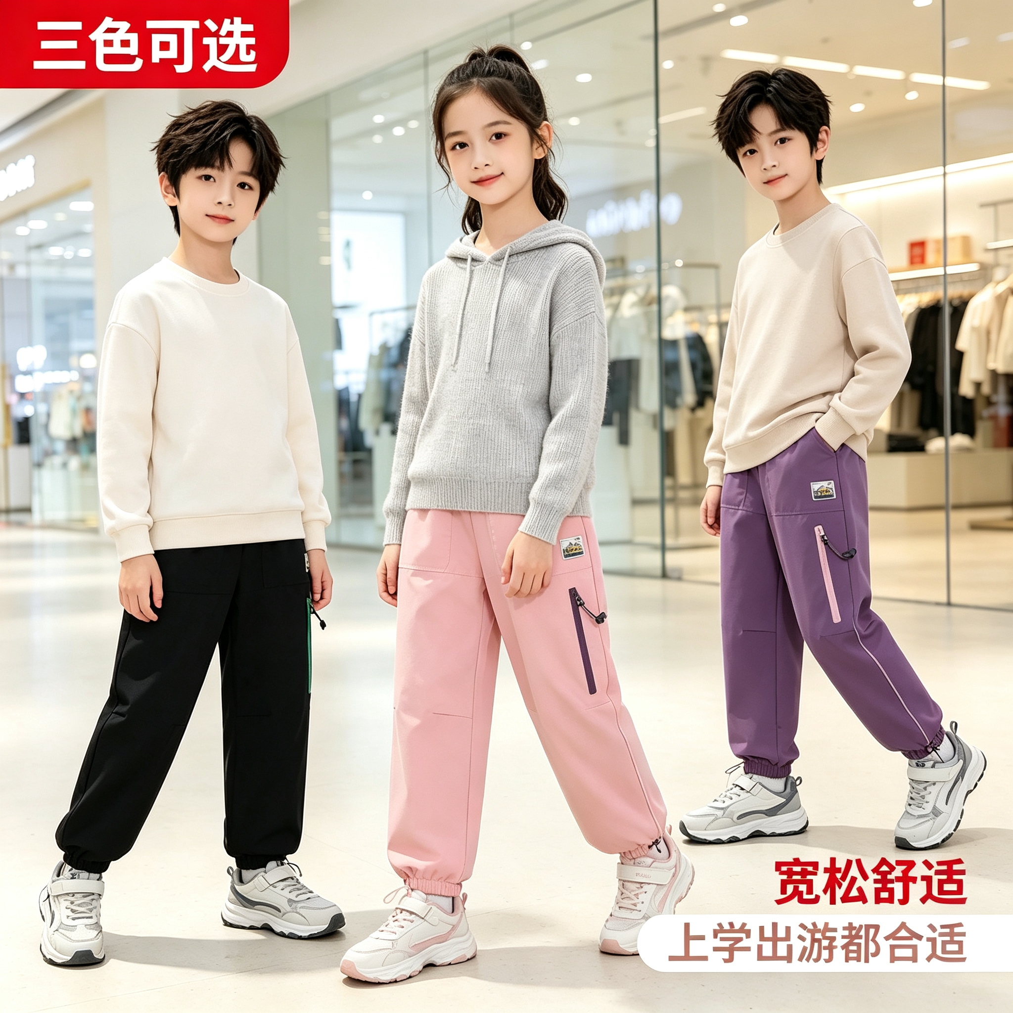 女童秋冬款加绒裤子2026新款儿童