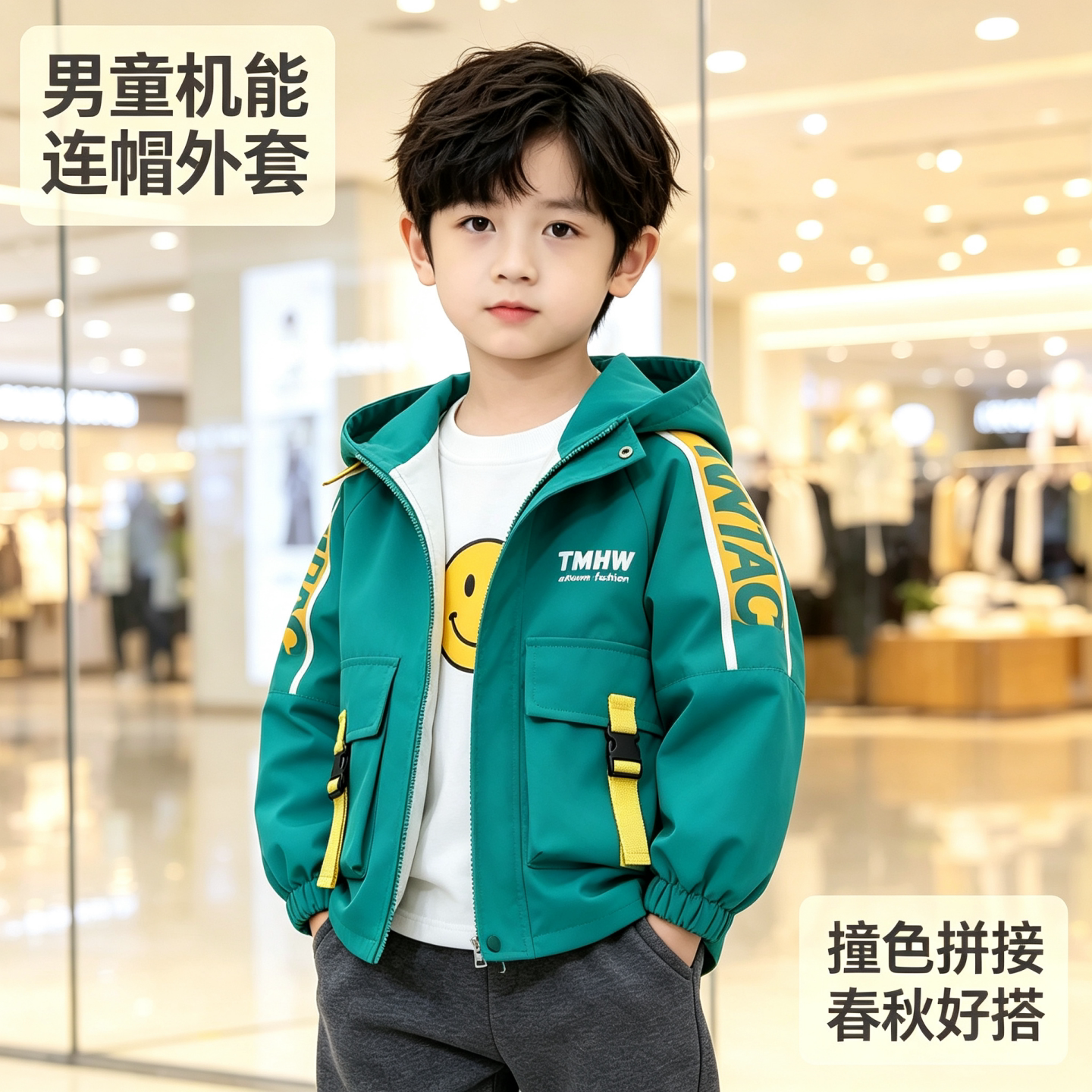 男童外套春秋2025新款儿童风衣