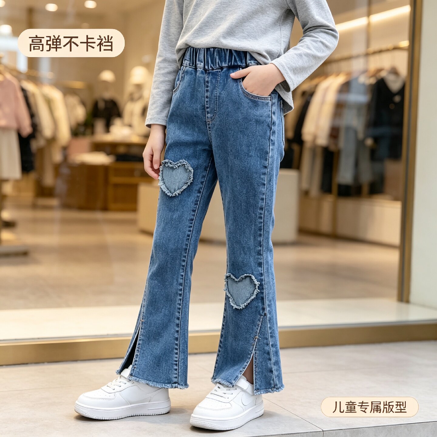 童装女童牛仔裤春秋新款中大儿童