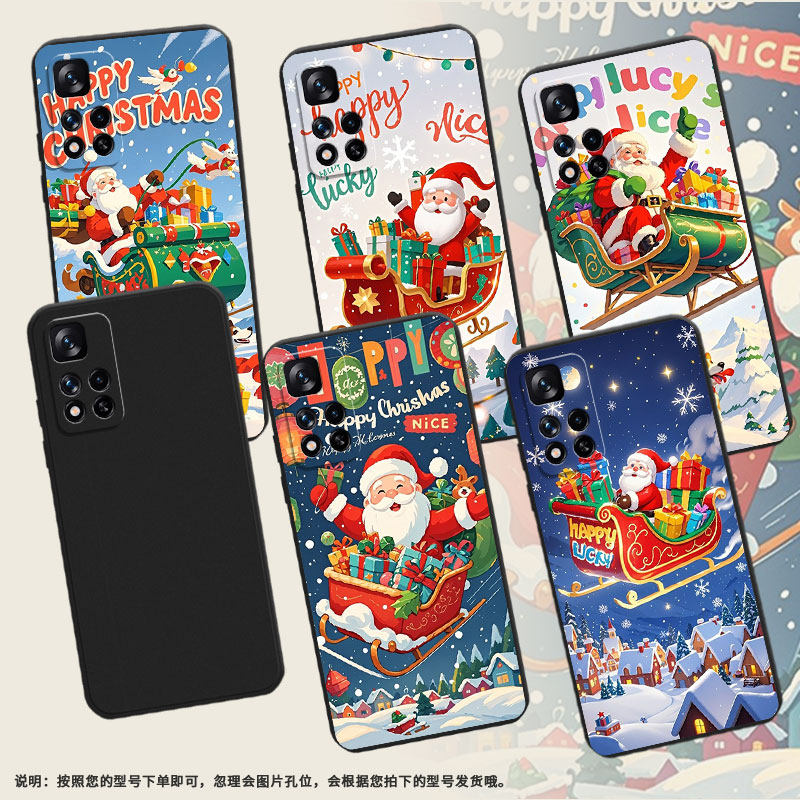 适用小米POCOM2Reloaded手机壳商务圣诞老人XiaomiPocoM2Pro时尚磨砂壳小米PocoM2高级感PocoX4NFC保护套