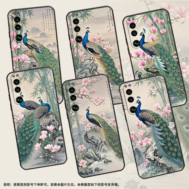 适用索尼XPeria1III手机壳XQCQ62B-GC七彩孔雀SonyXPeria5III商务XPeria10III软壳SO-52B硅胶5IV保护套