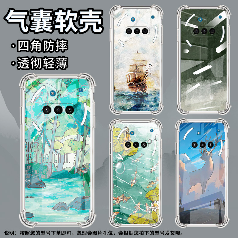 适用NothingPhone3A手机壳Phone3防摔油画帆船气囊壳Phone3APro中国风NothingPhoneCMF2Pro时尚保护套