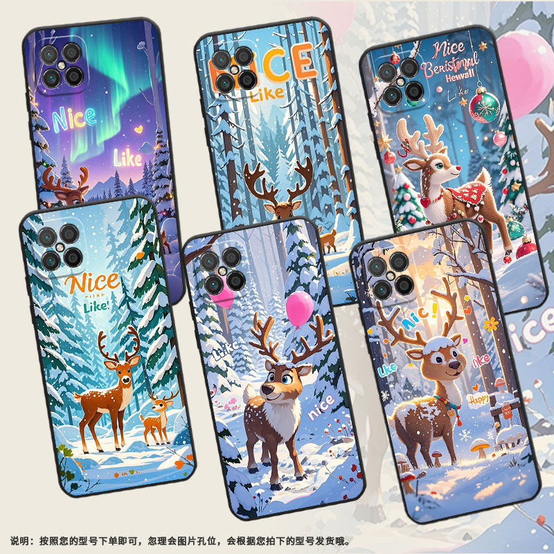 适用荣耀Play5活力版手机壳Play3E防摔TNNH-AN00全包honorPlay5/6T商务雪景里的鹿RKY-AN10男女9TPro保护套