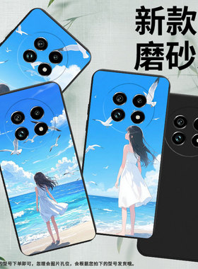 适用Realme14x手机壳商务时尚白裙女孩真我14磨砂壳Realme14ProLite高级感真我13Pro+全包边防摔保护套