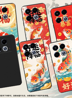 适用传音InfinixNote40手机壳中国风彩色锦鲤Note40Pro+磨砂壳InfinixNote40Pro高级感X6853潮流保护套