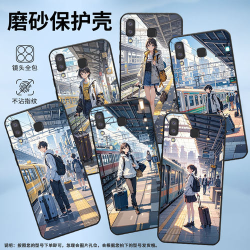 适用三星M01Core手机壳A8+防摔SamsungJ4Plus漫画风格SM-J610F三星A6s高级SM-G8870耐磨GalaxyA21s保护套
